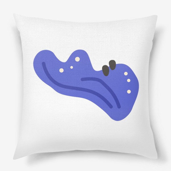 Подушка «Синяя абстрактная фигура»