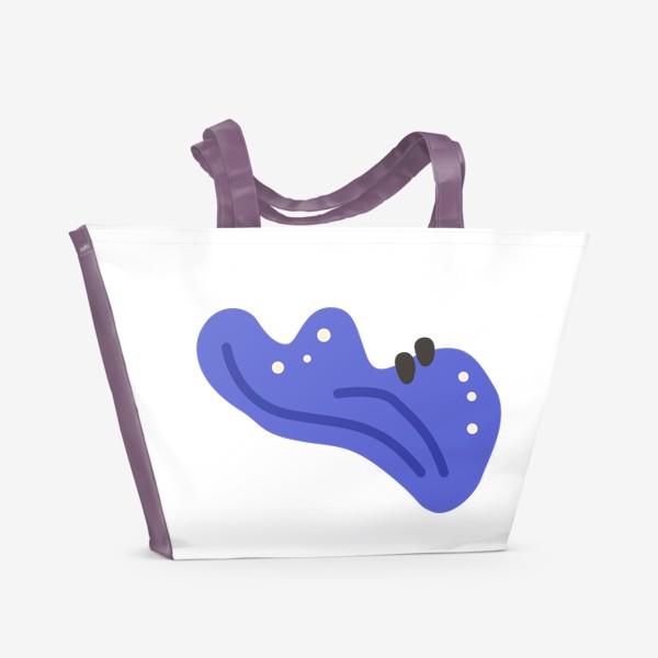 Пляжная сумка «Синяя абстрактная фигура»