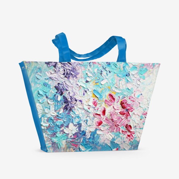 Пляжная сумка «Абстрактная весна»