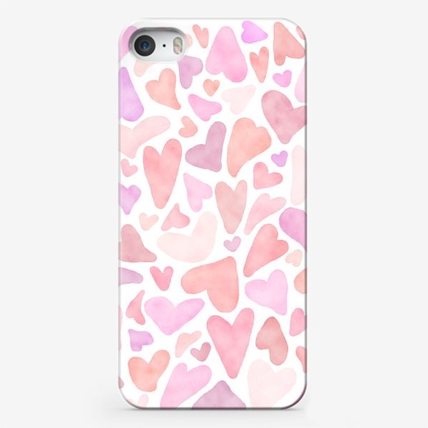 Чехол iPhone «Фон с сердцами »