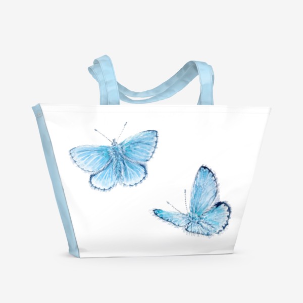 Пляжная сумка «Голубые бабочки»