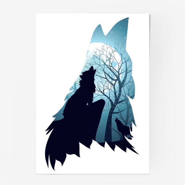 Постер &laquo;Волки воют на луну&raquo;