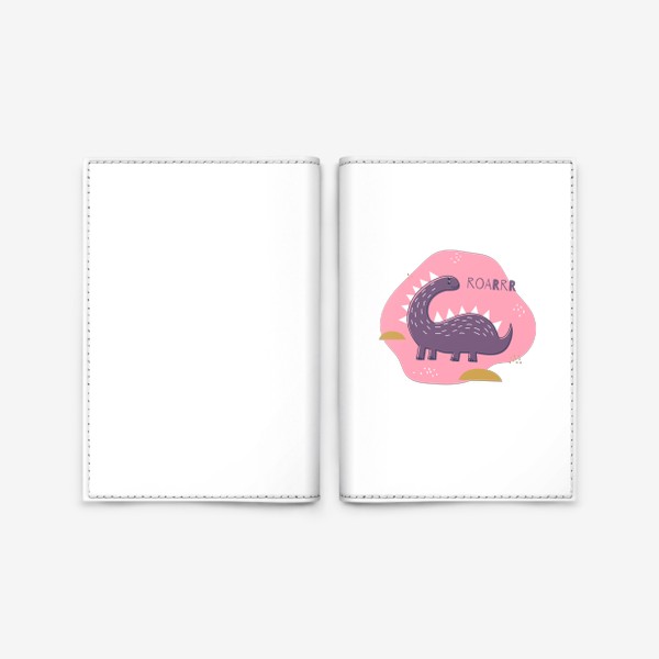 Обложка для паспорта &laquo;Веселый динозавр&raquo;