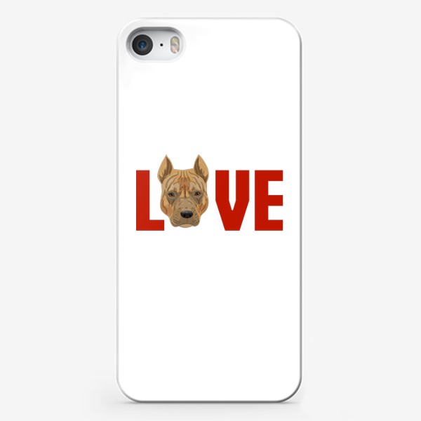 Чехол iPhone &laquo;LOVE pitbull/AST&raquo;