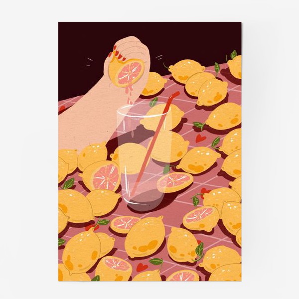 Постер «розовый лимонад»