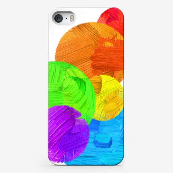 Чехол iPhone «Круги из масляной краски»