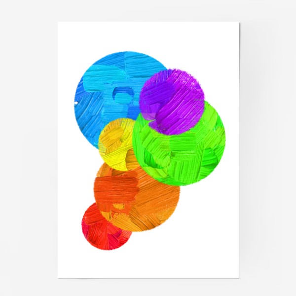Постер «Круги из масляной краски»