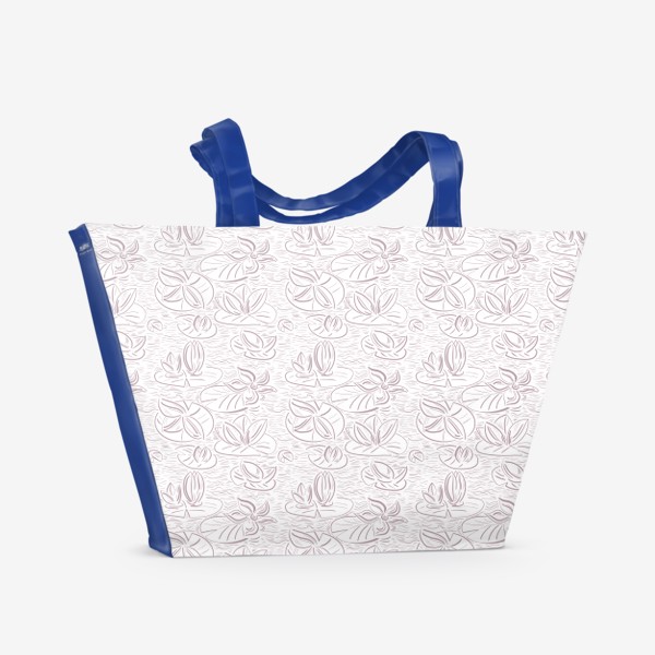 Пляжная сумка «Розовые кувшинки»