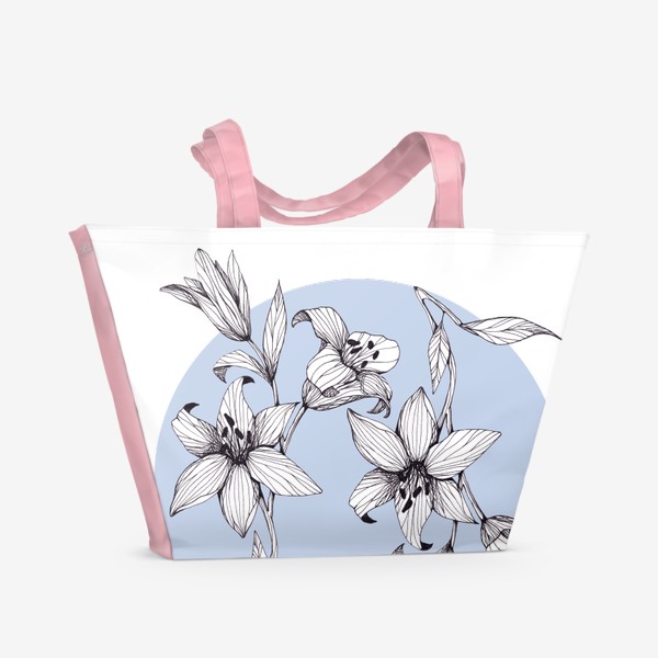 Пляжная сумка &laquo;Цветы лилии&raquo;