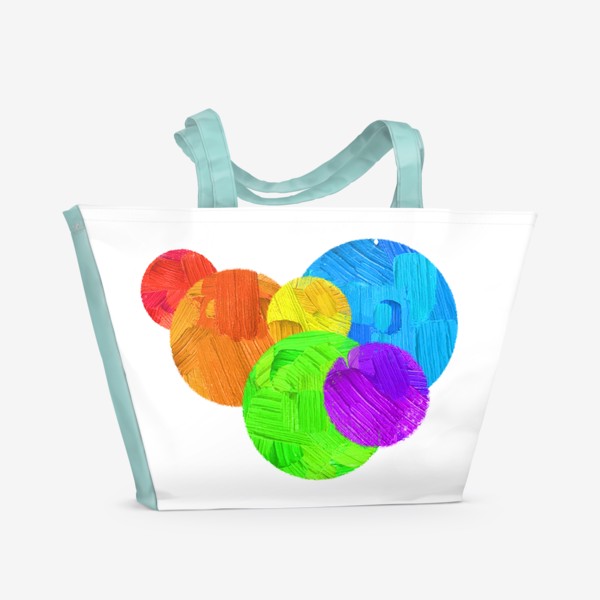 Пляжная сумка «Круги из масляной краски»