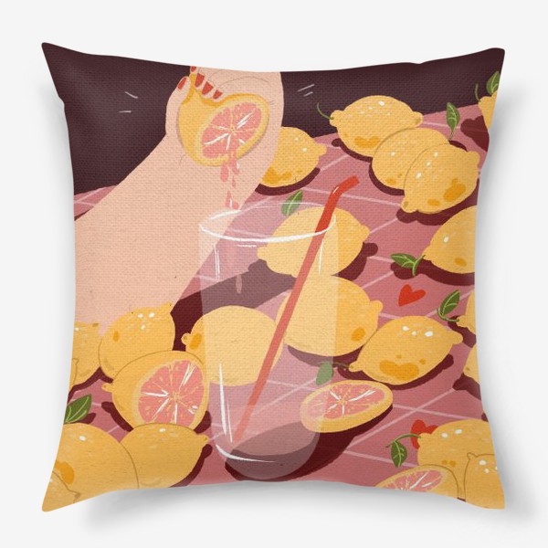 Подушка «розовый лимонад»