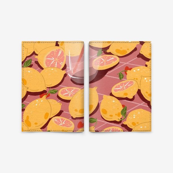 Обложка для паспорта «розовый лимонад»