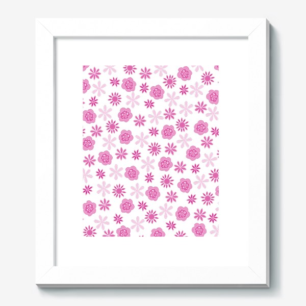 Картина «Абстрактные розовые цветочки»