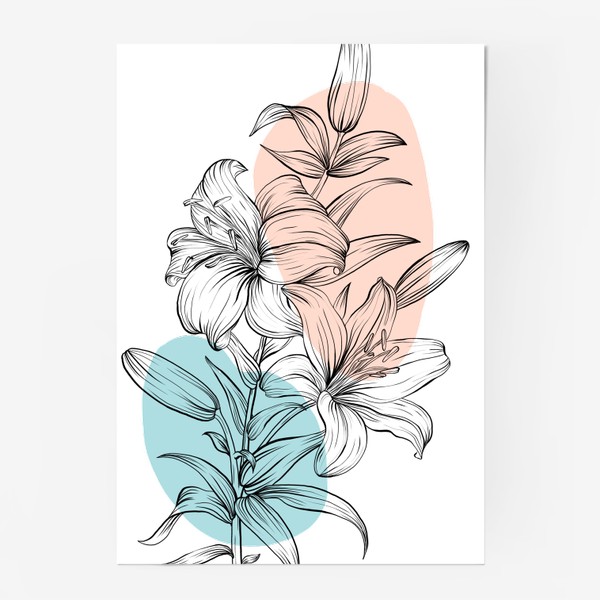 Постер «Лилии, цветы»