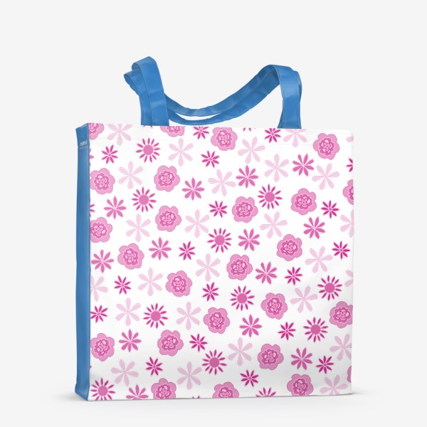 Сумка-шоппер «Абстрактные розовые цветочки»