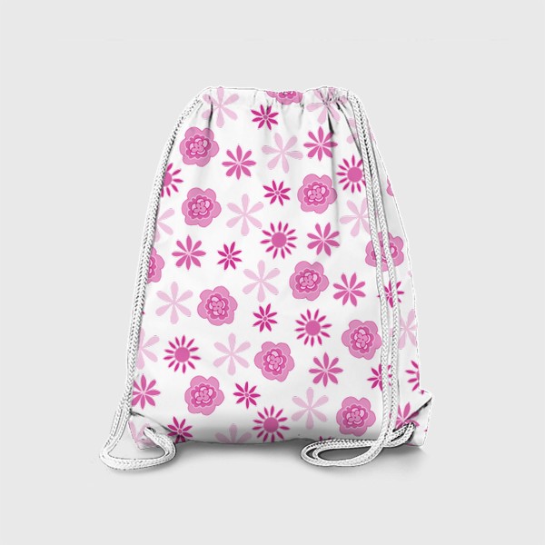 Рюкзак «Абстрактные розовые цветочки»