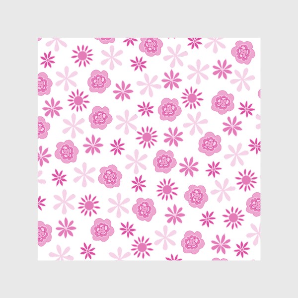 Скатерть «Абстрактные розовые цветочки»