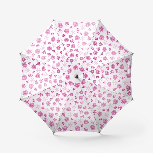Зонт «Абстрактные розовые цветочки»