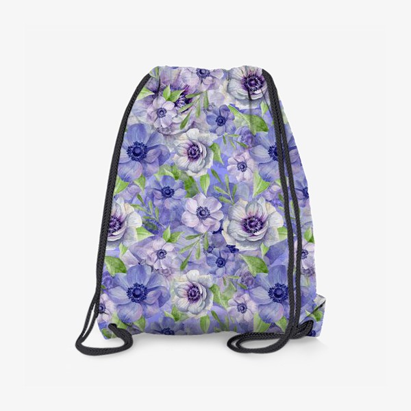 Рюкзак «Паттерн с анемонами фиолетовый »