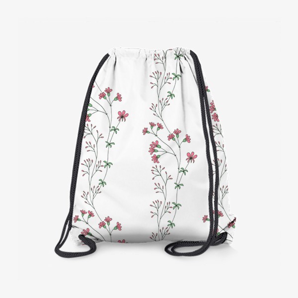 Рюкзак «Мелкие красные цветочки»
