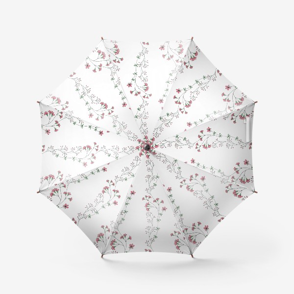 Зонт «Мелкие красные цветочки»