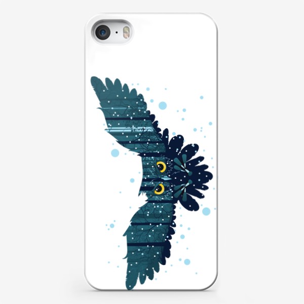 Чехол iPhone «Сова охотится в зимнем лесу»