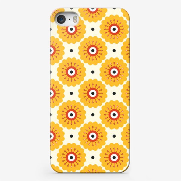 Чехол iPhone «Желтый скандинавский цветок»