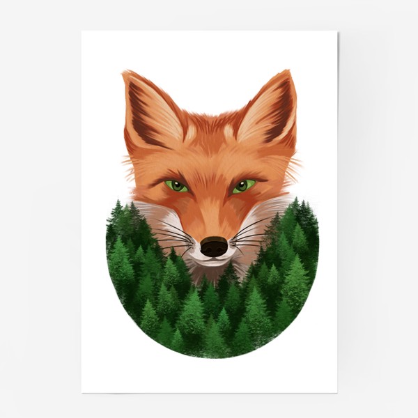 Постер «Лиса в лесу»