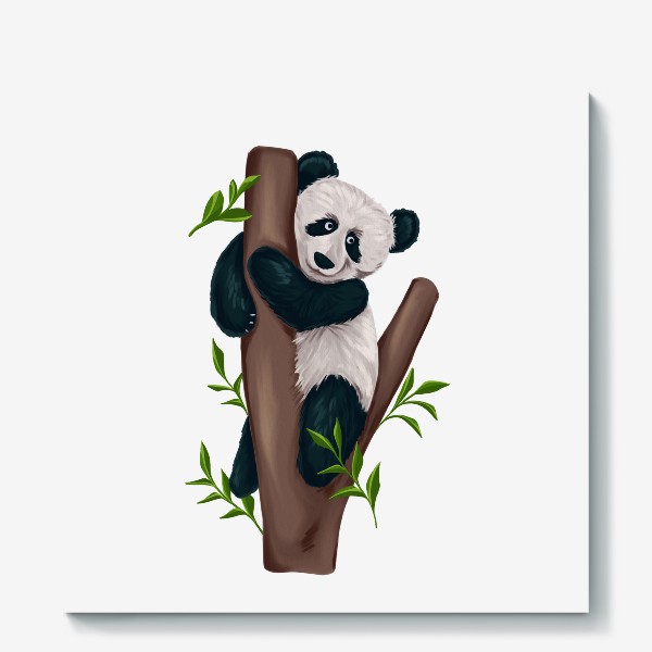 Холст «Панда на дереве»