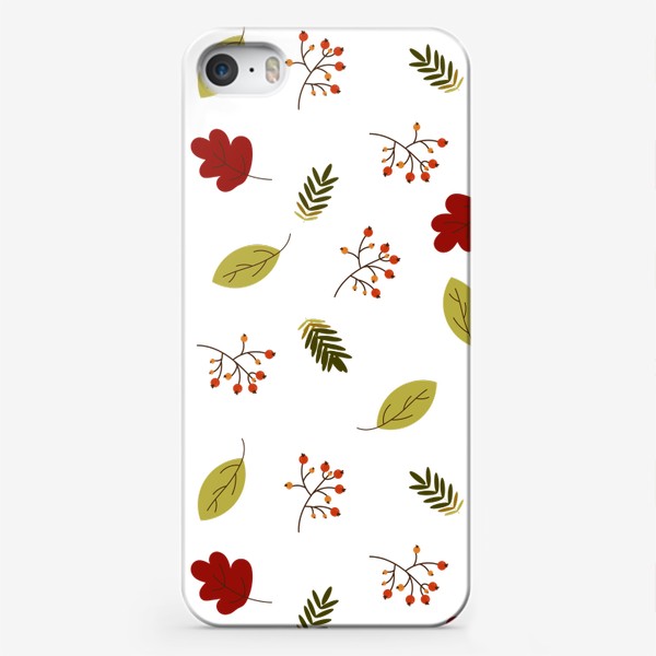 Чехол iPhone «Осенние листья. Паттерн»