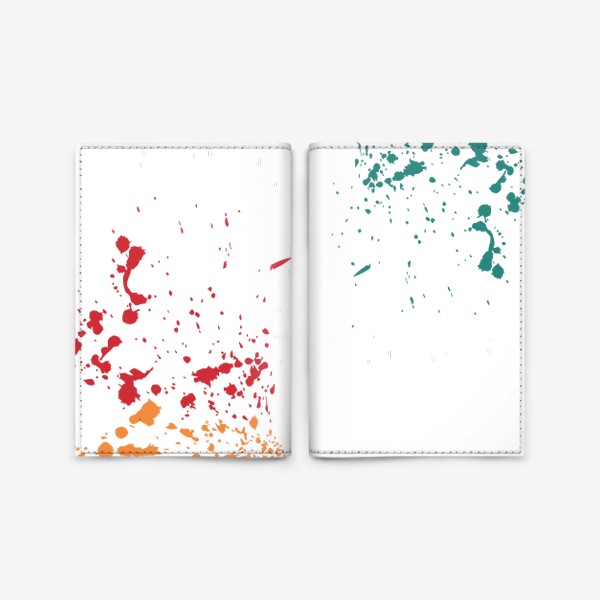 Обложка для паспорта «Брызги краски ,принт.»