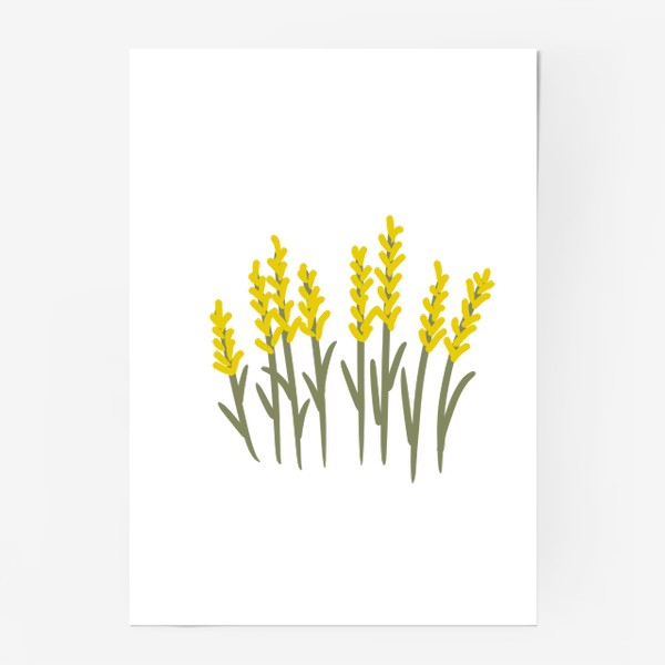 Постер «Желтые цветы в стиле сканди»