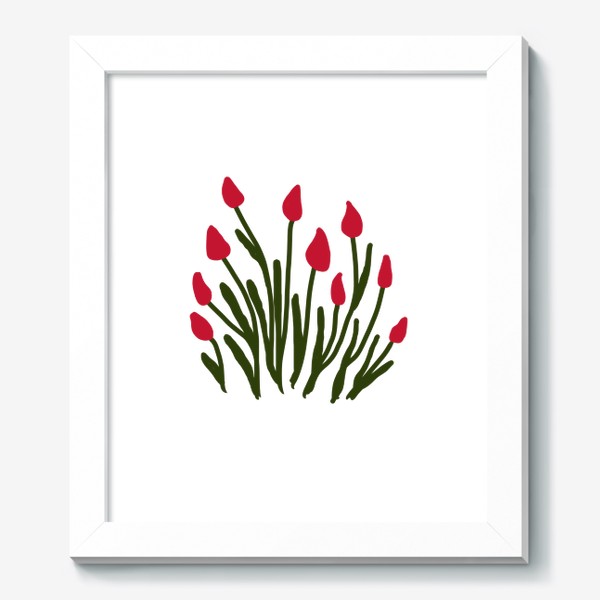 Картина «Красные тюльпаны в стиле сканди»