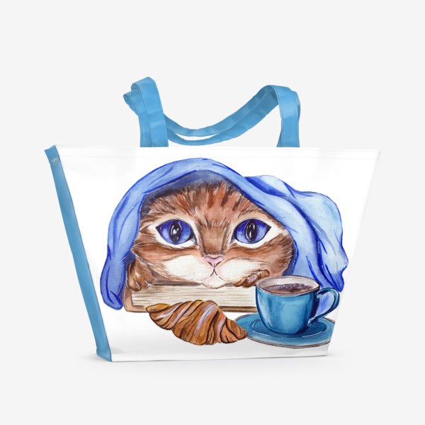 Пляжная сумка «Осенний котик»
