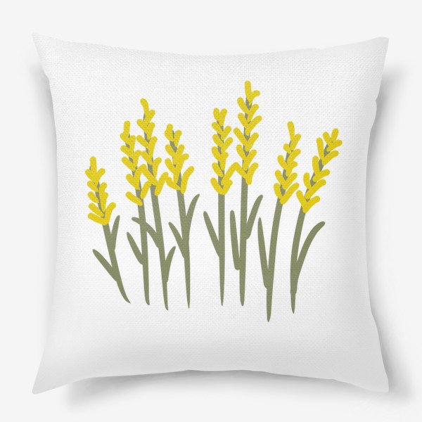 Подушка «Желтые цветы в стиле сканди»