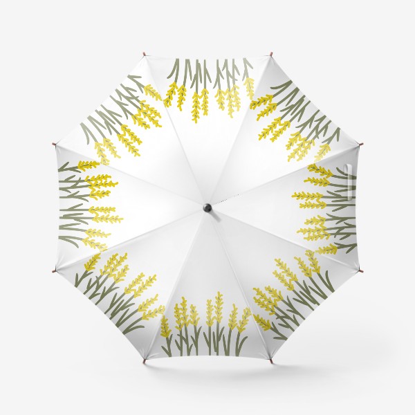 Зонт &laquo;Желтые цветы в стиле сканди&raquo;