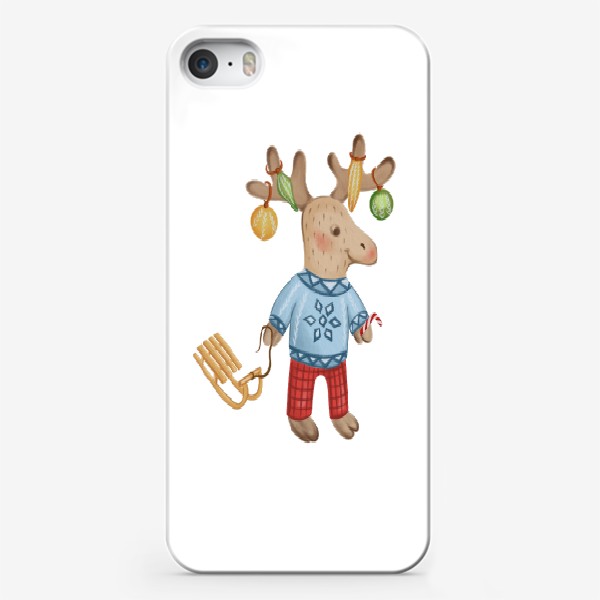 Чехол iPhone «Рождественский олень»
