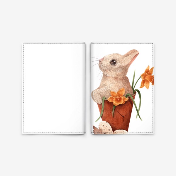 Обложка для паспорта «Пасхальный кролик»