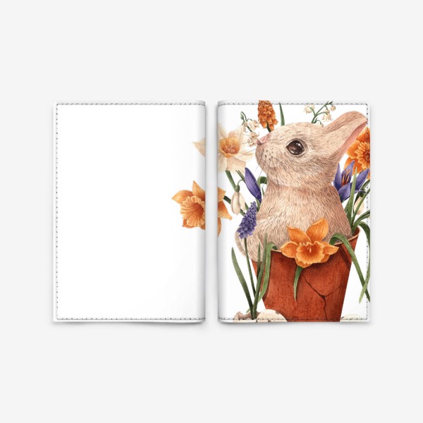 Обложка для паспорта &laquo;Кролик весна&raquo;