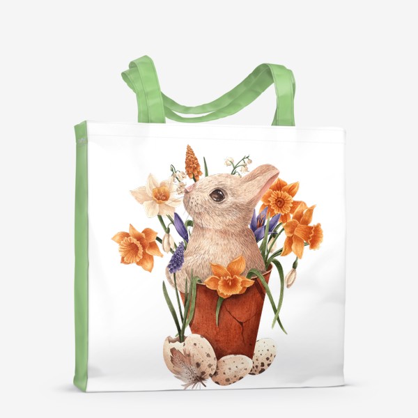 Сумка-шоппер «Кролик весна»
