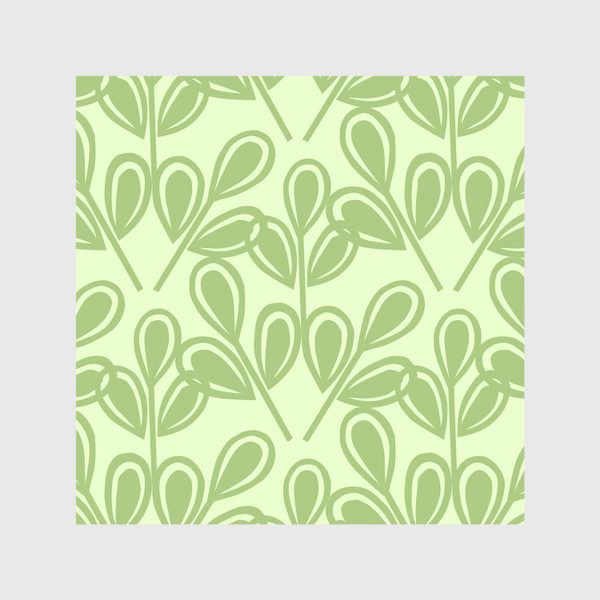 Скатерть «Зеленые листья на салатном фоне»