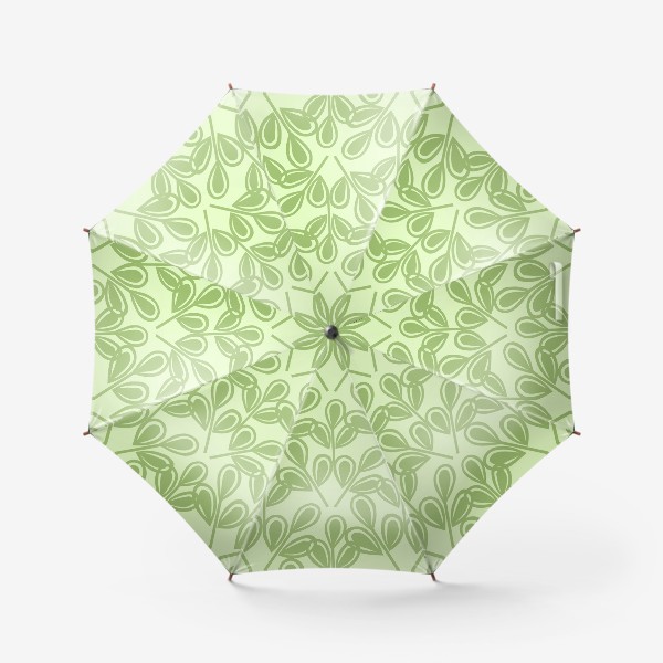 Зонт &laquo;Зеленые листья на салатном фоне&raquo;