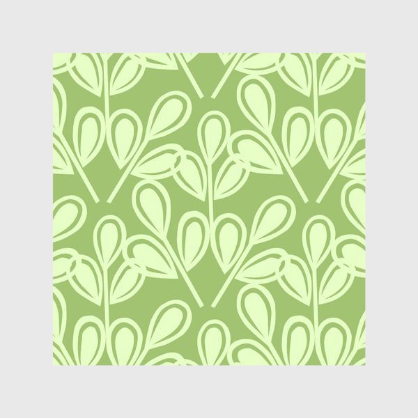 Шторы &laquo;Салатные листья на зеленом фоне&raquo;