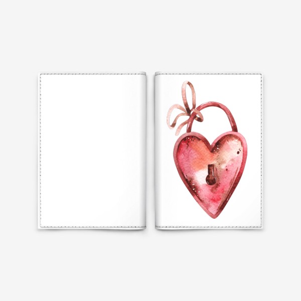 Обложка для паспорта «Сердце замочек»