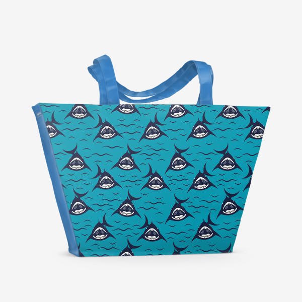 Пляжная сумка &laquo;Зубастые акулы в море&raquo;