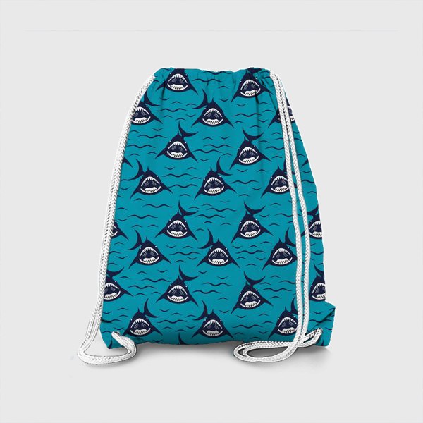 Рюкзак «Зубастые акулы в море»