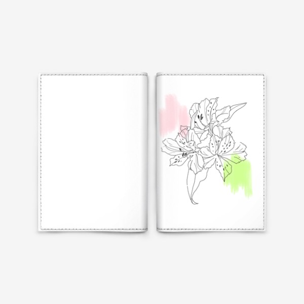 Обложка для паспорта «Альстромерии цветы»