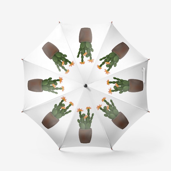 Зонт «Цветущий Кактус в горшке »