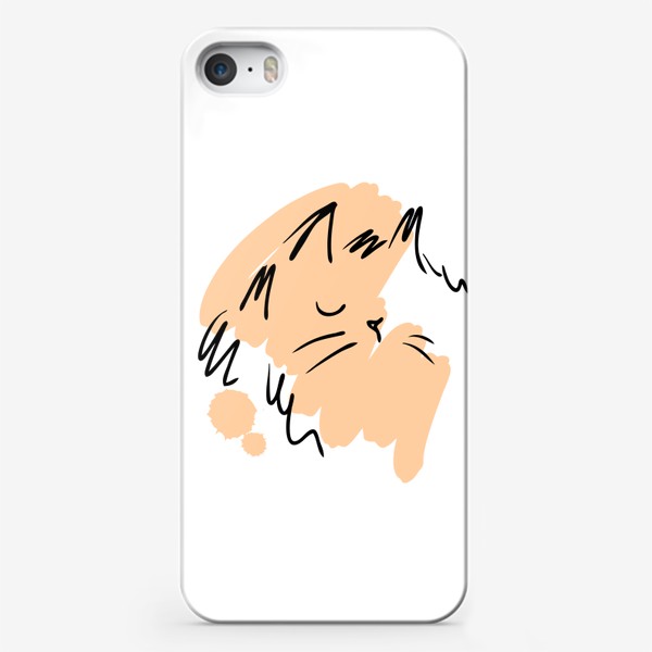 Чехол iPhone «Котик и кляксы»