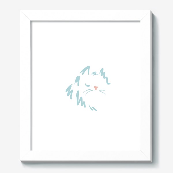 Картина &laquo;Серо-голубой спящий котик&raquo;